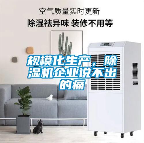 規(guī)模化生產(chǎn)，除濕機(jī)企業(yè)說不出的痛