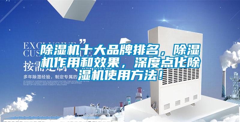 除濕機十大品牌排名,除濕機作用和效果,深度點化除濕機使用方法!