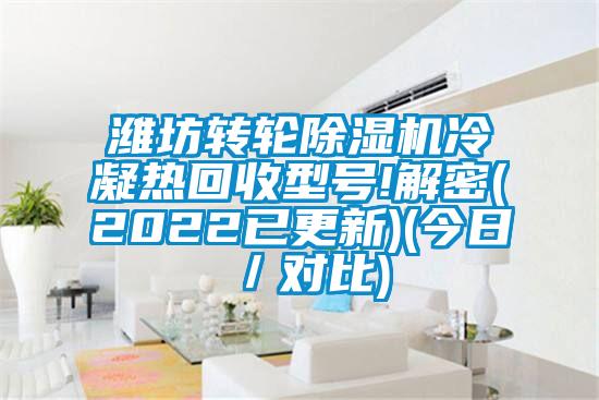 濰坊轉(zhuǎn)輪除濕機冷凝熱回收型號!解密(2022已更新)(今日/對比)