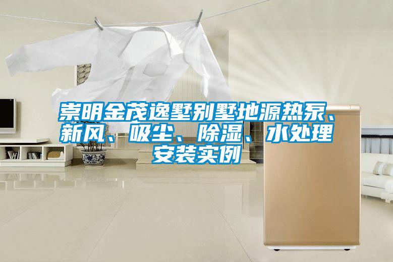 崇明金茂逸墅別墅地源熱泵、新風、吸塵、除濕、水處理安裝實例