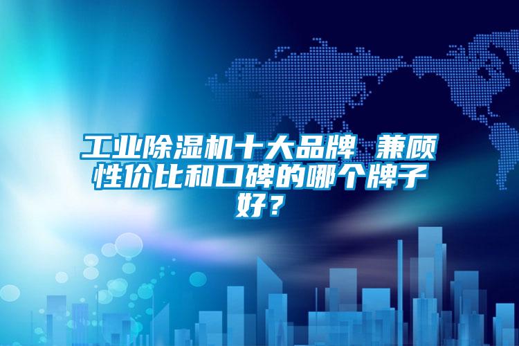工業(yè)除濕機十大品牌 兼顧性價比和口碑的哪個牌子好?